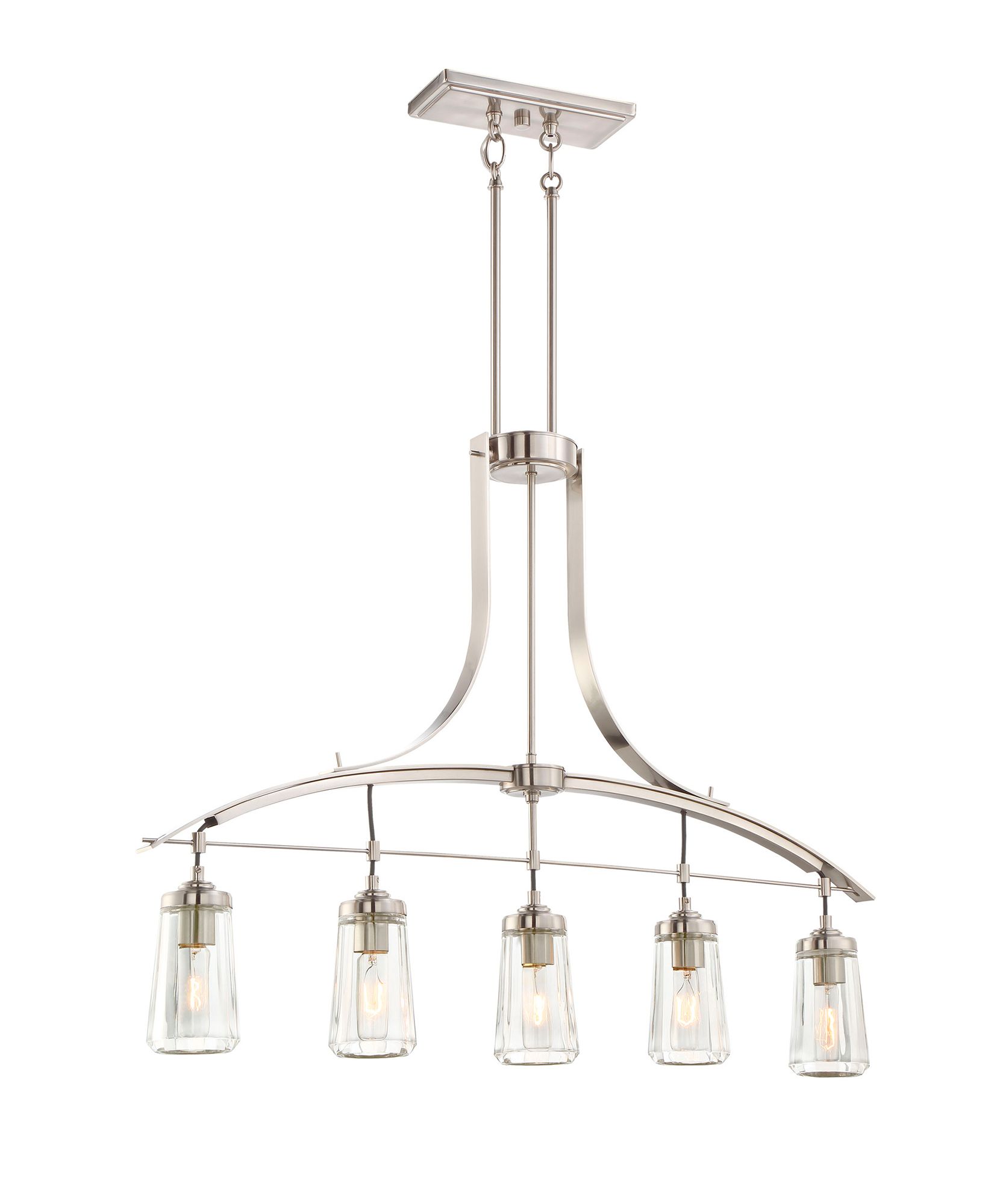 Image 6 Minka Poleis 39" Wide Brushed Nickel Kitchen Island Light Chandelier more views