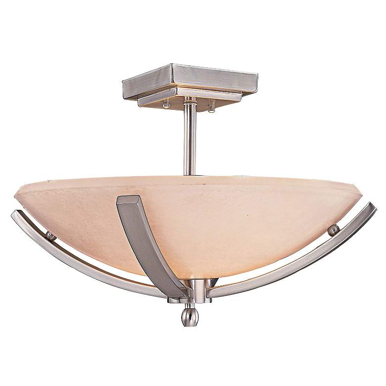 Image 1 Minka Raiden 19 inch Wide Brushed Nickel Ceiling Light