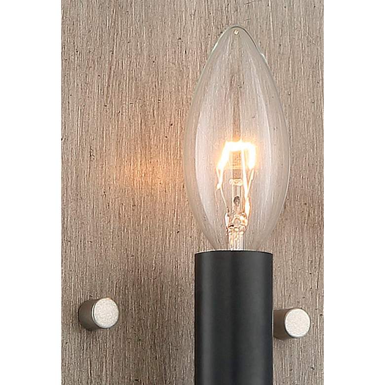 Image 3 Minka Rawson Ridge 5" Wide Aged Silverwood and Coal Wall Light more views