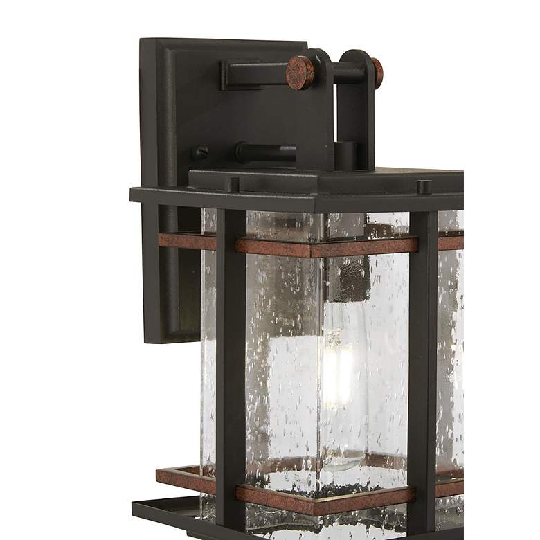 Image 3 Minka San Marcos 11 1/4" High Black and Copper Outdoor Wall Light more views