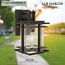 5_Minka San Marcos 11 1/4" High Black and Copper Outdoor Wall Light more views