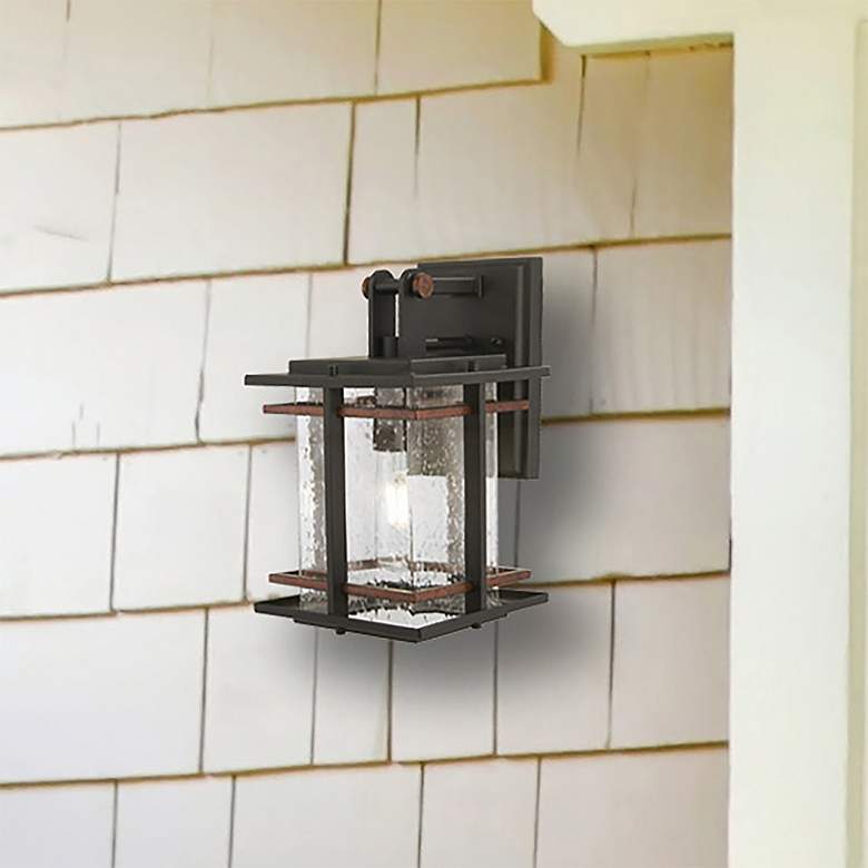 Image 6 Minka San Marcos 11 1/4" High Black and Copper Outdoor Wall Light more views