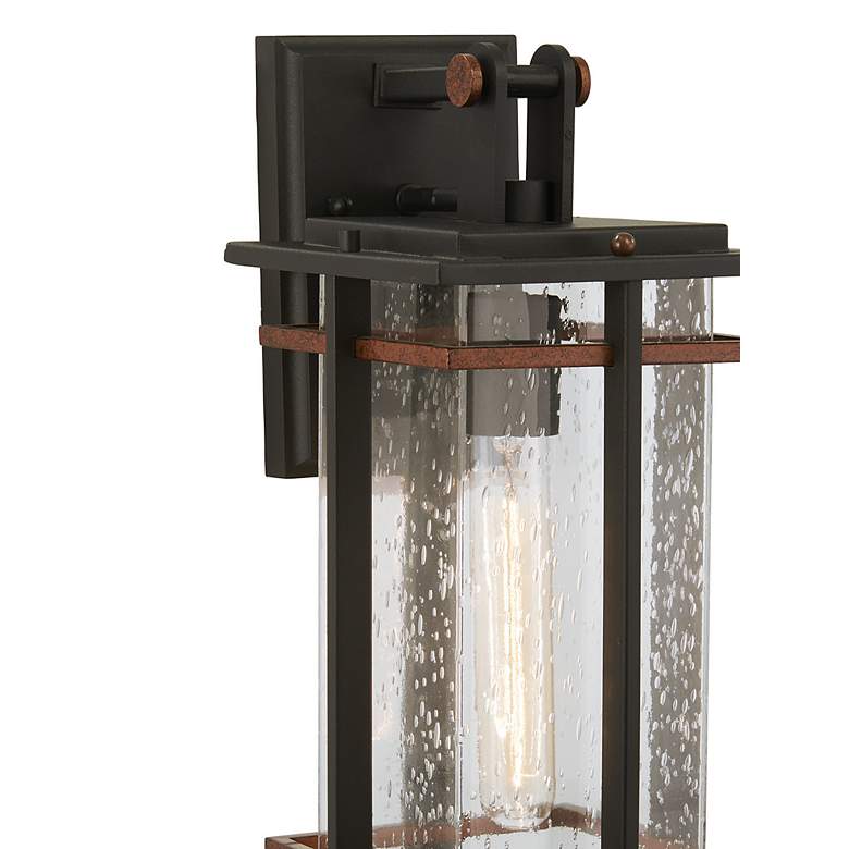 Image 3 Minka San Marcos 14 3/4" High Black and Copper Outdoor Wall Light more views