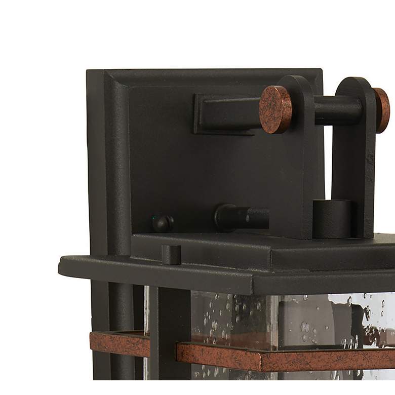 Image 4 Minka San Marcos 14 3/4" High Black and Copper Outdoor Wall Light more views