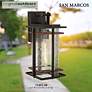 5_Minka San Marcos 14 3/4" High Black and Copper Outdoor Wall Light more views