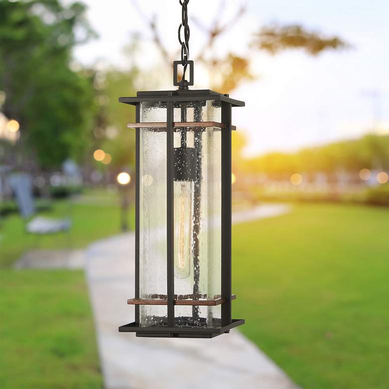 Image 1 Minka San Marcos 20" High 1-Light Outdoor Chain Hung Lantern Light