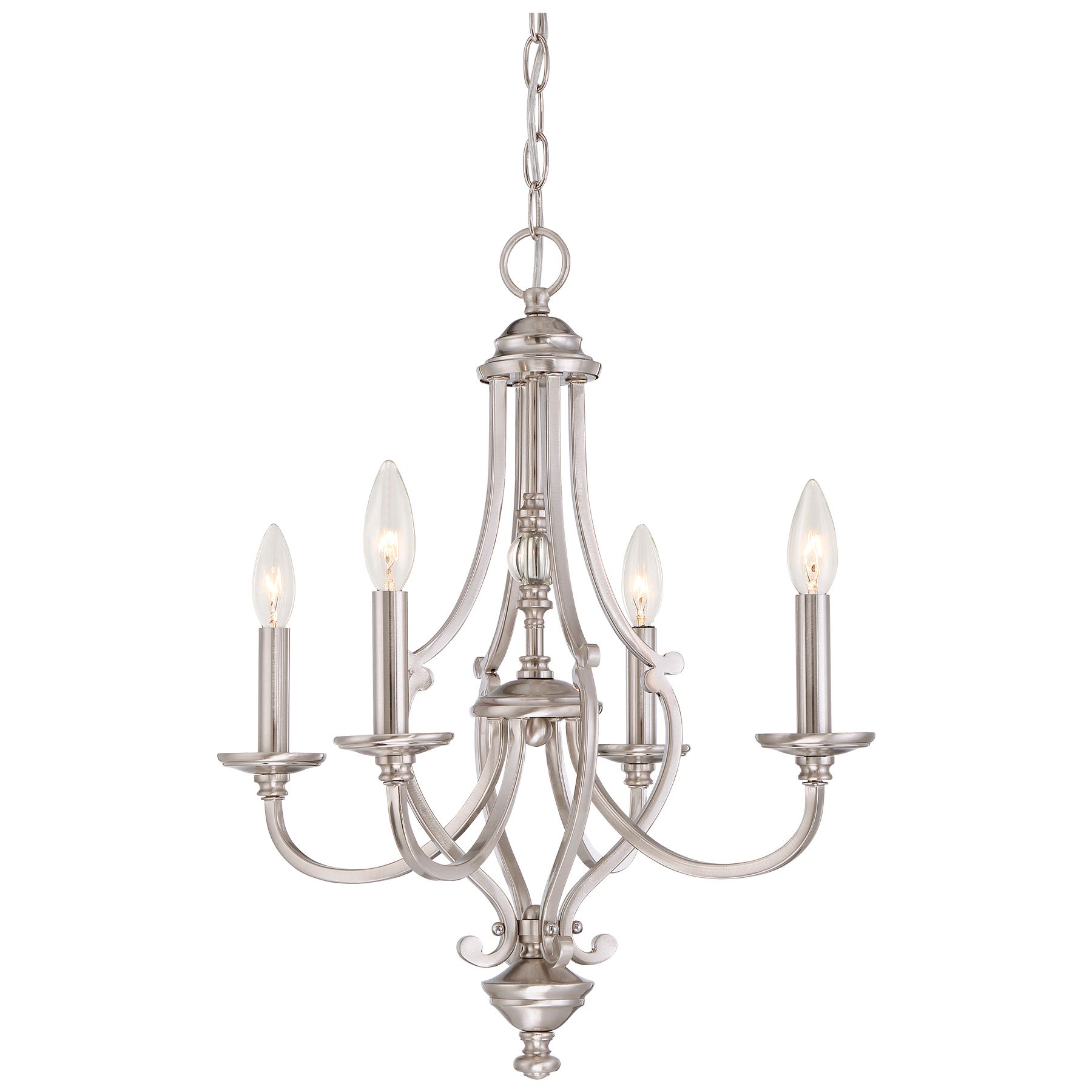 Image 5 Minka Savannah Row 20" Brushed Nickel 4-Light Candelabra Chandelier more views