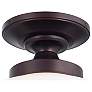 3_Minka Schoolhouse 12" Wide Brushed Bronze Opal Glass Ceiling Light more views