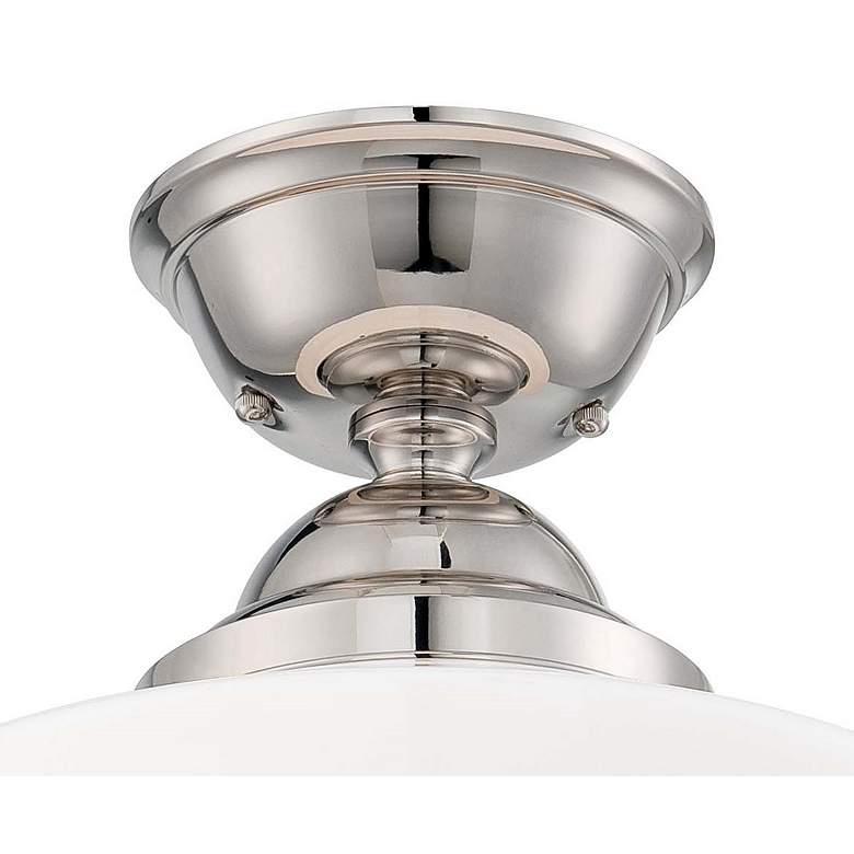 Image 2 Minka Schoolhouse Style 13 3/4" Wide Polished Nickel Ceiling Light more views