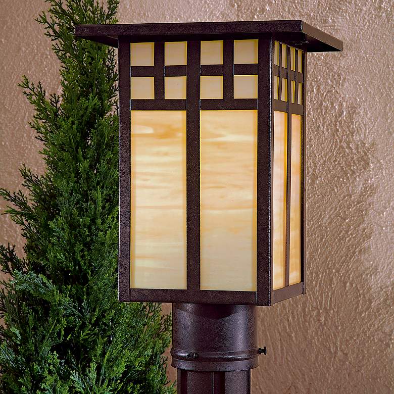 Image 1 Minka Scottsdale 13 1/4" High French Bronze Outdoor Post Lantern