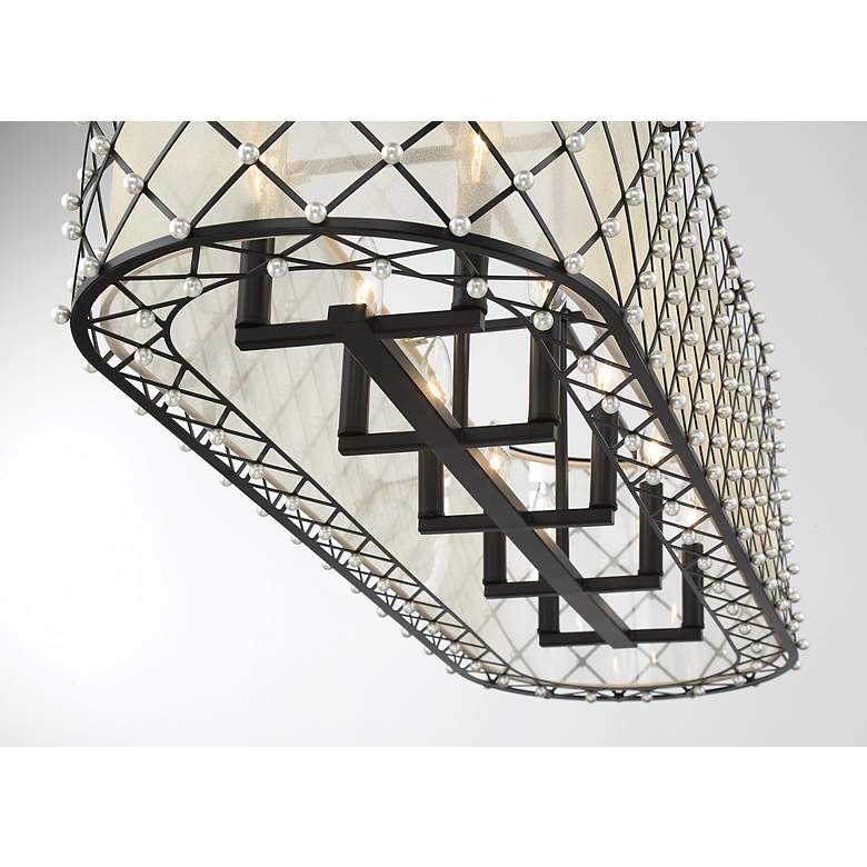 Image 4 Minka Sheer Elegance 48" Wide Coal 10-Light Oval Island Chandelier more views