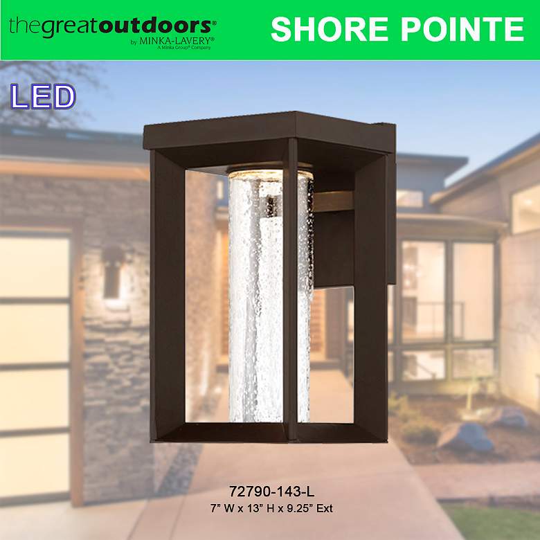 Image 4 Minka Shore Pointe 13" High Oil Rubbed Bronze LED Outdoor Wall Light more views