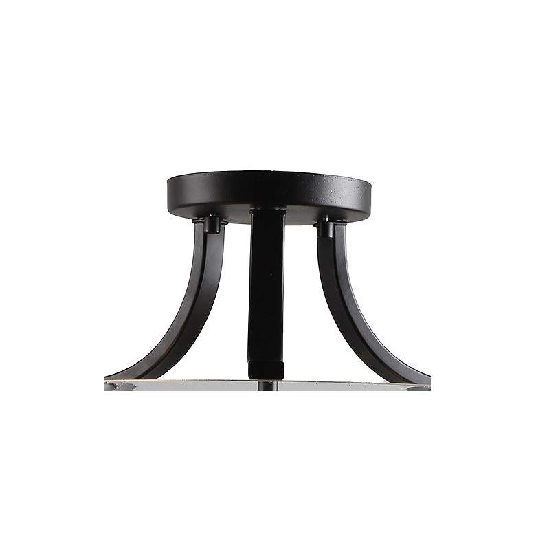 Image 3 Minka Shyloh 13 1/4" Wide Black and Seeded Glass Ceiling Light more views