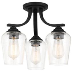 Minka Shyloh 15 1/2" Wide Coal Metal 3-Light Ceiling Light