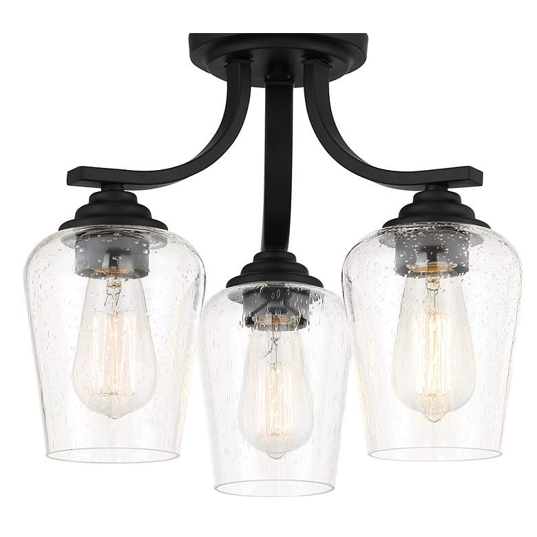Image 3 Minka Shyloh 15 1/2" Wide Coal Metal 3-Light Ceiling Light more views