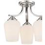 3_Minka Shyloh 15 1/2" Wide Nickel and White Glass 3-Light Ceiling Light more views