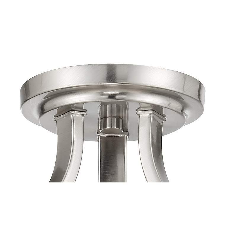 Image 4 Minka Shyloh 15 1/2" Wide Nickel and White Glass 3-Light Ceiling Light more views