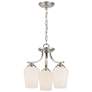 5_Minka Shyloh 15 1/2" Wide Nickel and White Glass 3-Light Ceiling Light more views