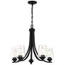 2_Minka Shyloh 23 1/2" Wide Coal Black 5-Light Seeded Glass Chandelier