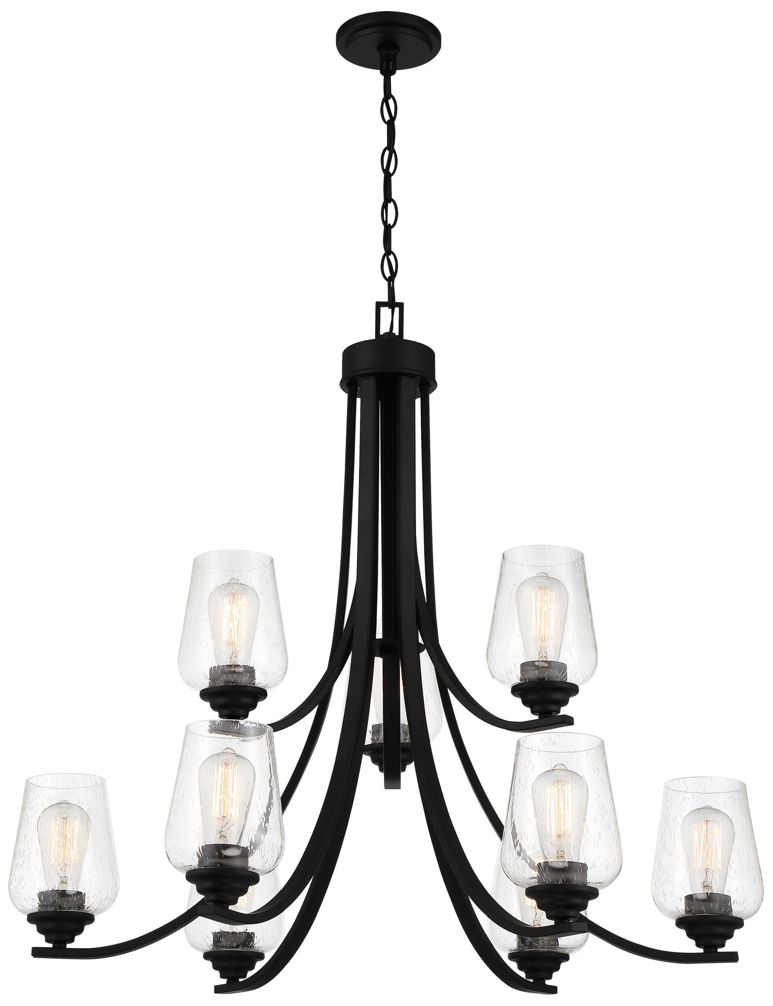 Image Minka Shyloh 31 1/4" Wide Coal Black 9-Light Chandelier