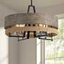 1_Minka Silver Creek 20" Wide Sand Stone Gray Metal 4-Light Pendant