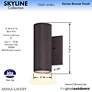 4_Minka Skyline 7 3/4" High Modern LED Bronze Outdoor Wall Light more views