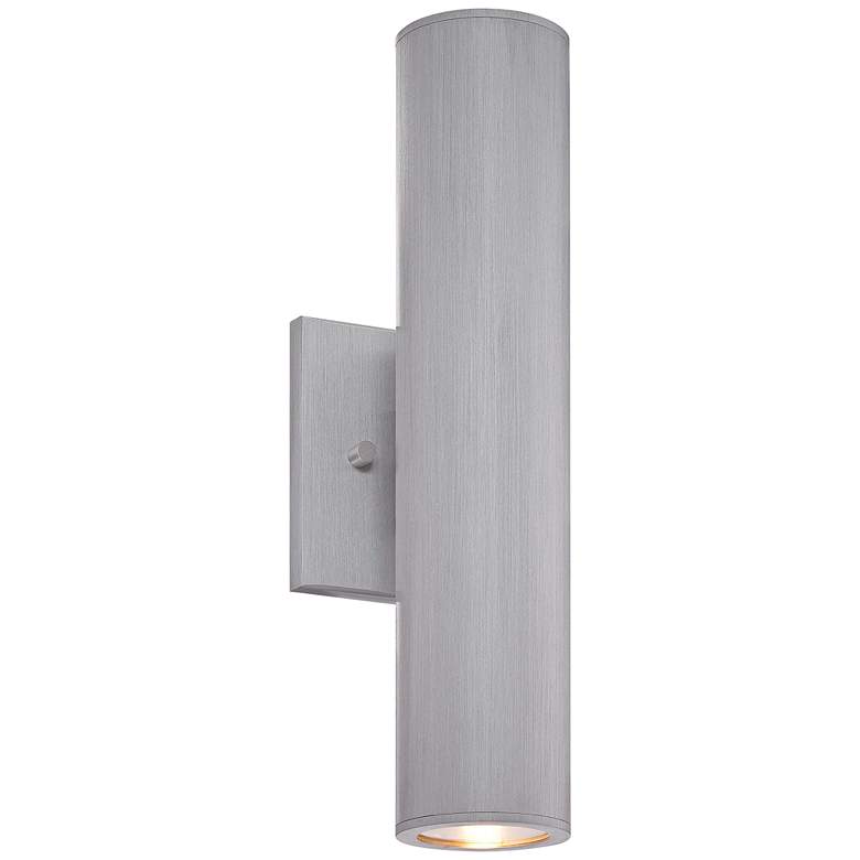 Image 2 Minka Skyline LED 14 1/2" High Silver Aluminum Outdoor Wall Light
