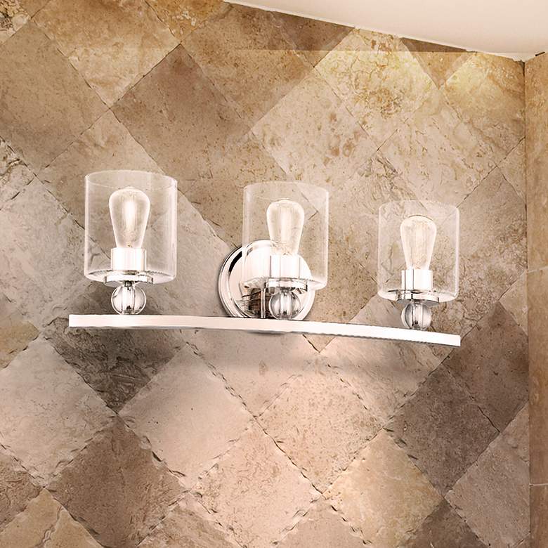 Image 1 Minka Studio-5 24" Wide 3-Light Polished Nickel Bath Light