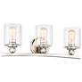 3_Minka Studio-5 24" Wide 3-Light Polished Nickel Bath Light more views