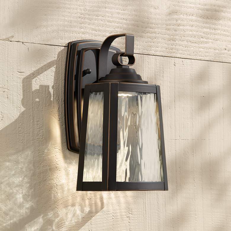 Image 1 Minka Talera 10 3/4" High LED Bronze Outdoor Wall Light
