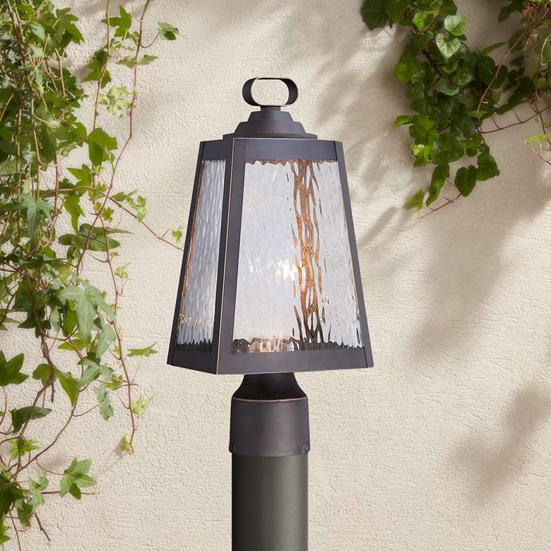 Image 1 Minka Talera 15" High LED Bronze Outdoor Post Light