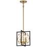 2_Minka Titans Trace 10" Wide Sand Coal and Honey Gold Mini Pendant