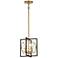 Minka Titans Trace 10" Wide Sand Coal and Honey Gold Mini Pendant