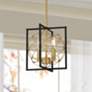 1_Minka Titans Trace 10" Wide Sand Coal and Honey Gold Mini Pendant