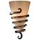 Minka Tofino 15"High Bronze Metal Cream Glass Wall Sconce