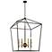 Minka Townhall 32" Wide Coal and Soft Brass 6-Light Open Pendant