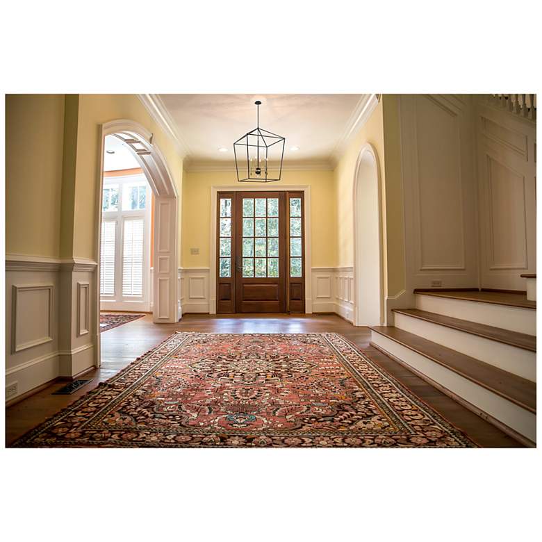 Image 3 Minka Townhall 32" Wide Coal and Soft Brass 6-Light Open Pendant more views