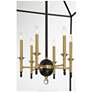 5_Minka Townhall 32" Wide Coal and Soft Brass 6-Light Open Pendant more views