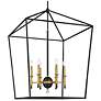 6_Minka Townhall 32" Wide Coal and Soft Brass 6-Light Open Pendant more views