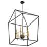 7_Minka Townhall 32" Wide Coal and Soft Brass 6-Light Open Pendant more views