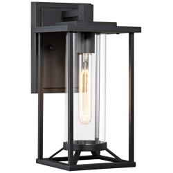 Minka Trescott 14 1/4" High Black Outdoor Wall Light