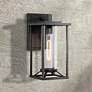 1_Minka Trescott 14 1/4" High Black Outdoor Wall Light