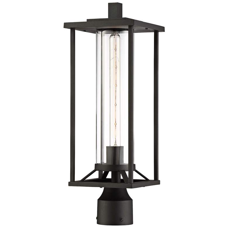 Image 2 Minka Trescott 20" High Linear Black Outdoor Post Light