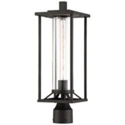 Minka Trescott 20" High Linear Black Outdoor Post Light