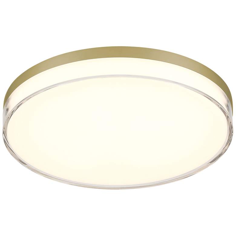 Image 1 Minka Vantage 11" Wide LED Ashen Brass Flush Mount Ceiling Light