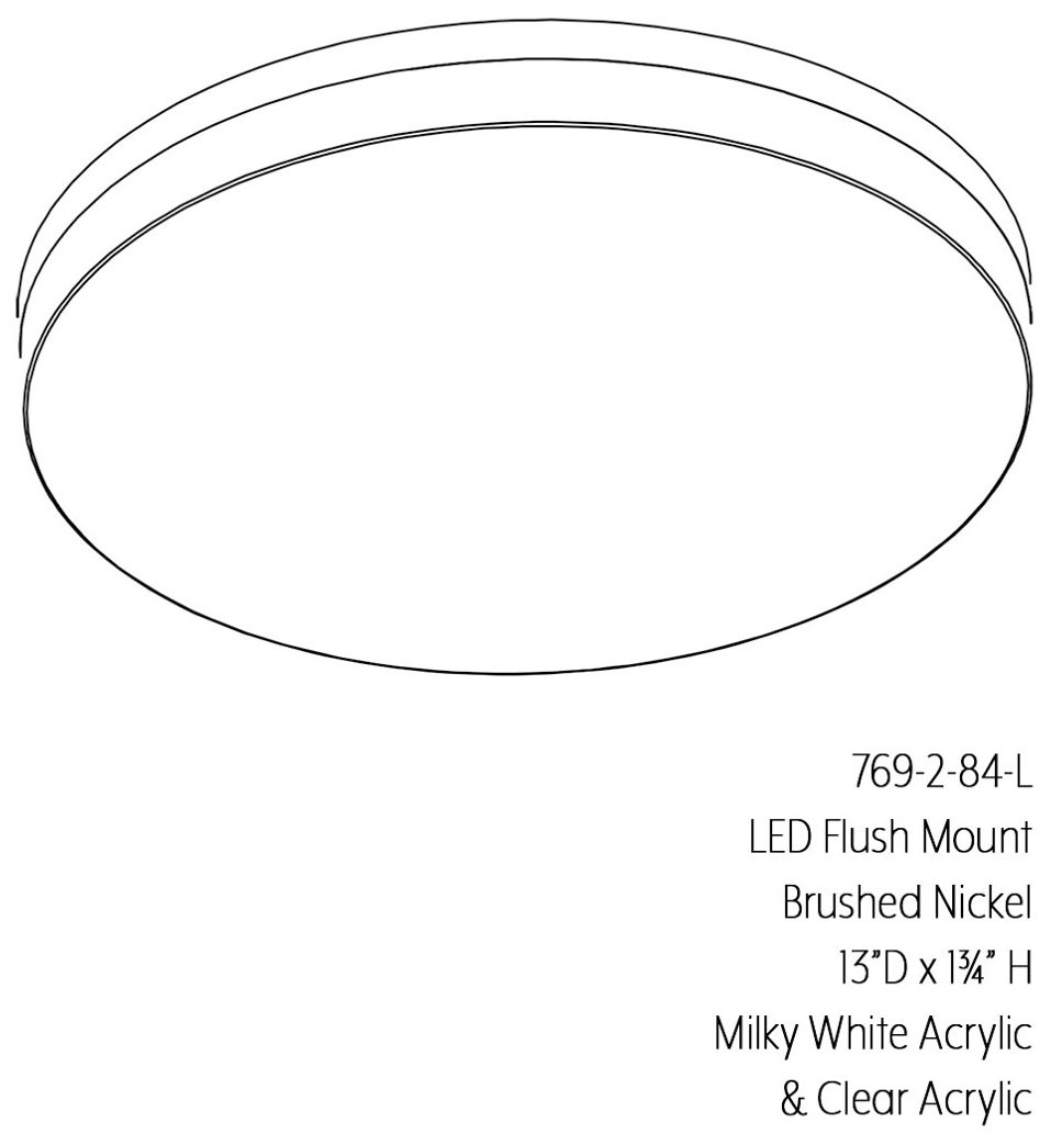 Image 4 Minka Vantage 13" Wide Brushed Nickel Metal LED Ceiling Light more views