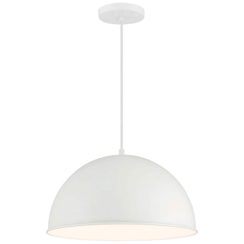 Image 1 Minka Vantage 15 1/2" Wide Modern White Dome Pendant Light