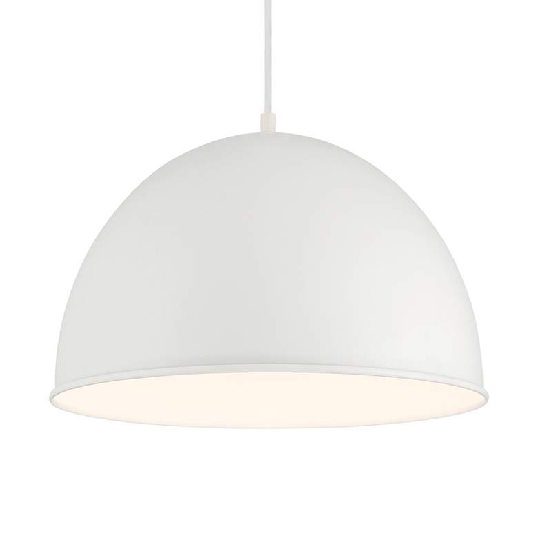 Image 2 Minka Vantage 15 1/2" Wide Modern White Dome Pendant Light more views