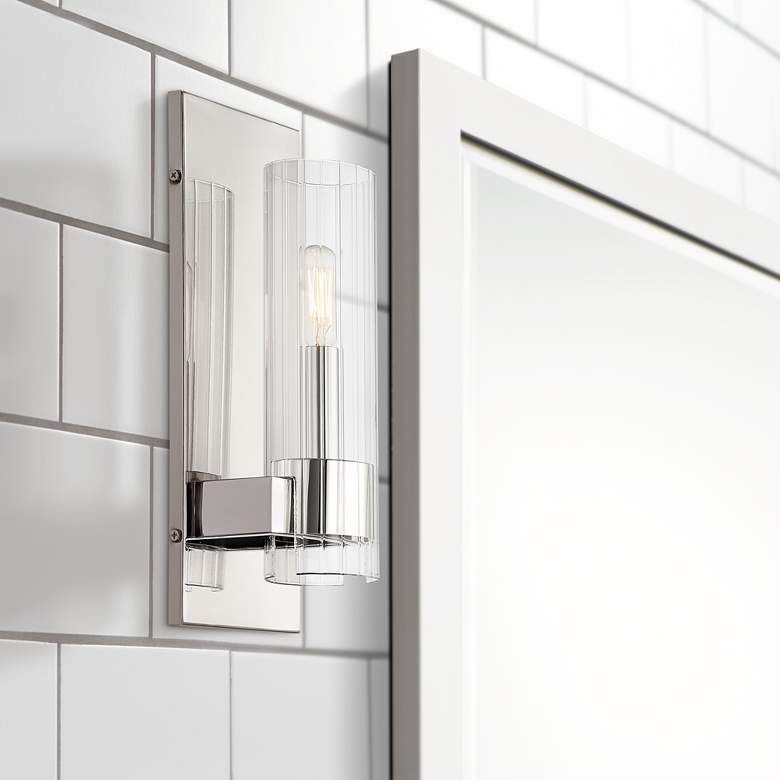 Image 1 Minka Vernon Place 5" Wide Modern Chrome Bath Light