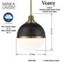 5_Minka Vorey 13" Wide Oxidized Aged Brass and Coal Globe Pendant Light more views
